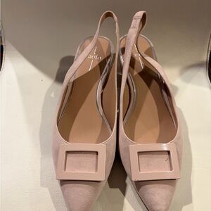 Paolo Blush Slingback Flats with Buckle